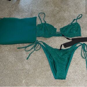 Triangl bikini jaded sparkle